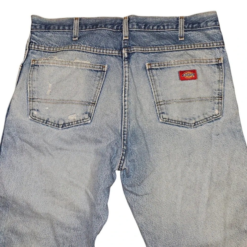 Distressed Light Wash Denim Workwear Jeans Pants Size 34x30 Grunge Utility‎ Mens